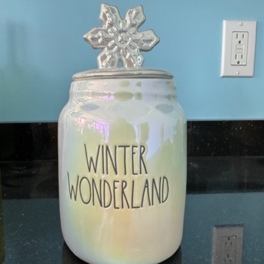 Rae Dunn Winter Wonderland jar (new)